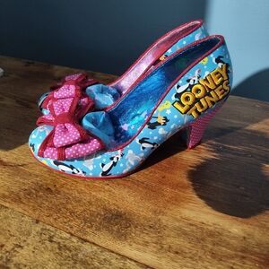 Irregular Choice Looney Tunes Heels with Blue and Pink
